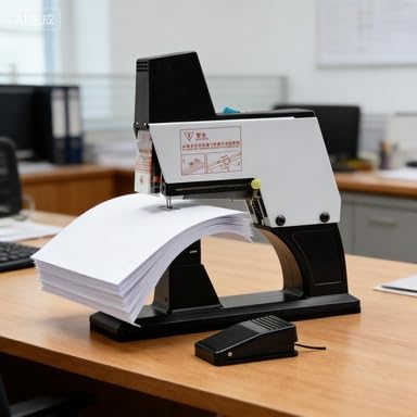 Machine relieuse à selle automatique et agrafeuse auto robuste avec commande au pied