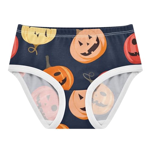 Cotton Girls Underwear Toddler Halloween Spooky Jack Lantern Pumpkins Girl Panties Cute Flower Undies Kids Briefs 2t