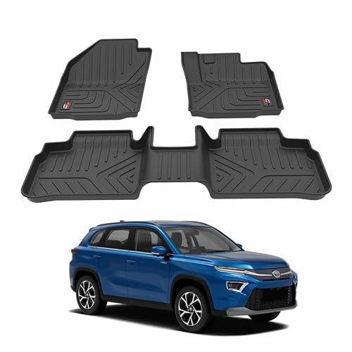 Image of GFX Rubber Car Mat Life Long Mat Compatible For Grand Vitara /Urban Cruiser /Hyryder 2022 Onwards (Black)