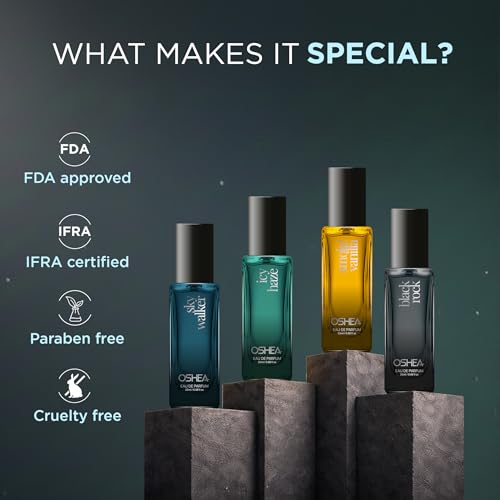 Image of Oshea EDP Perfume Combo for Men (20ml Each) | Long Lasting Fragrance with Fruity, Vanilla, Floral & Woody Notes | Up to 20% Perfume Oil Concentration | Ideal for Every Moment | Premium Gift for Him