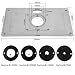 Fafeicy Carpintería de aluminio DIY Router Table Insert Plate & Ring, 235...