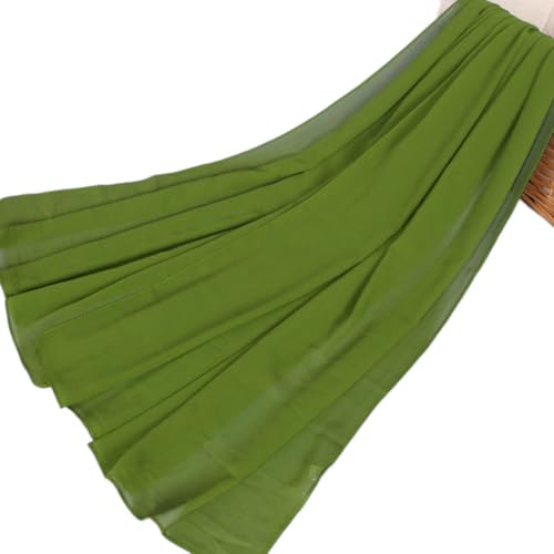 Image of LMVERNA Solid Color Bubble Chiffon Scarf for Women Fashion Soft Hijab Long Scarf Wrap Scarves