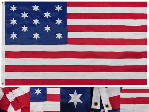 Hopkinson's 6 Point 3x5 3'x5' Premium Quality Heavy Duty 600D Nylon Embroidered Flag Banner (RUF)