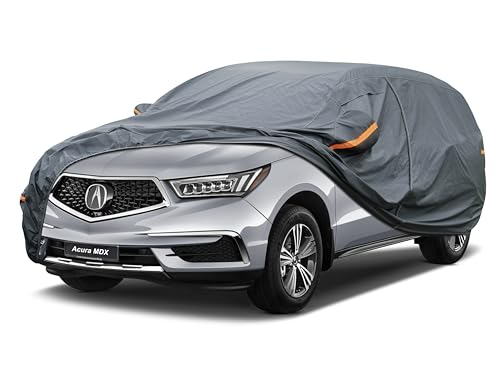 Image of GUNHYI Premium Car Cover Custom Fit Acura MDX (2007-2026), 16 Layers Heavy Duty Car Cover Waterproof All Weather with Zipper Door for Sun Rain Snow Dust Uv Protection