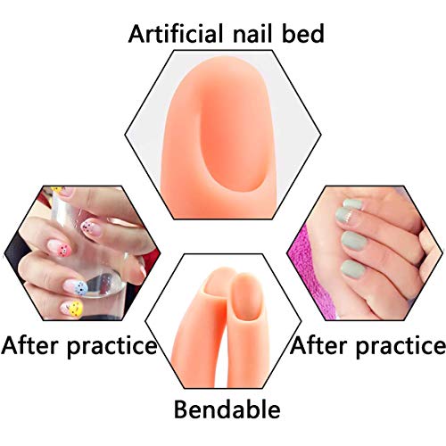 image for TooDeal Practice Hand for Acrylic Nails - 2Pack Nail Art Training Hand