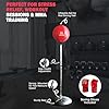 Punching Bag with Stand for Kickboxing, MMA & Reflex Training Freestanding Heavy Bag Boxing Set with Speed Bag & Gloves Adjustable Height for Adults & Teens Great for Cardio