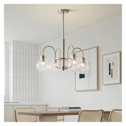Lustre suspendu pour salon design haricot magique en verre créatif