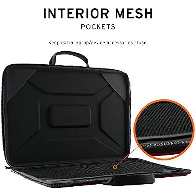 URBAN ARMOR GEAR UAG Large Sleeve with Carrying Handle for 15-16 Laptop, Rugged Tactile Grip Weatherproof Protective Laptop/Tablet Sleeve, Compatible with MacBook Pro 16/14, MacBook Air 15, Magma