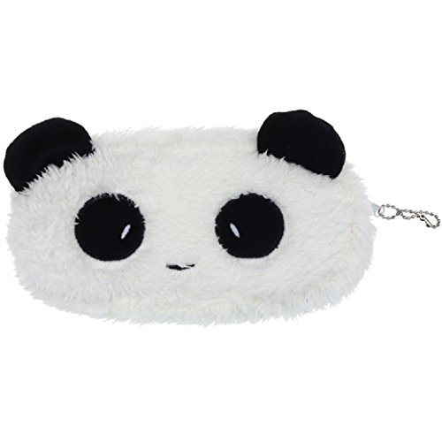 Preisvergleich Produktbild WOCACHI Damen Geldbörsen Plüsch Panda Feder Bleistift Kasten kosmetischer Verfassungs Beutel Münzen Geldbeutel Mappe