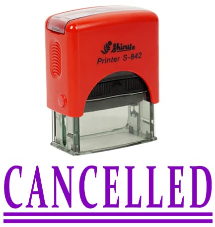 PrinttooCANCELLED Self Inking Rubber Stamp Custom Shiny Office Stationary Stamp