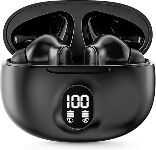 DCBCODGAL Wireless Earbuds, Bluetooth Headphones 30H Playtime Ear Buds with LED Power Display, IPX7 Waterproof Bluetooth 5.3 Earphones in-Ear Earbuds USB C Charging for Smart Phone