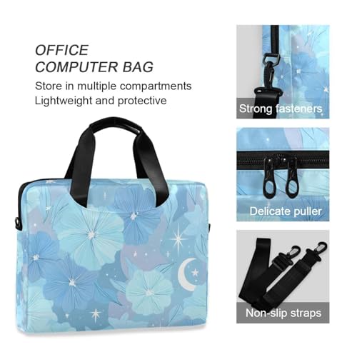 Funda para portátil ALAZA con diseño azul floral, 13-15.6 pulg. miniatura 6