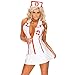 Sexy Nurse Costume Uniform M us 6 8,White,Medium