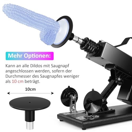Sexmaschine für die frau, Fickmaschine mit Dildos, Automatische Sex maschine mit Saugnapfadapter, Dildomaschine mit 3XLR-Anschlüssen, Love Machine für Solo und Paare – Bild 4