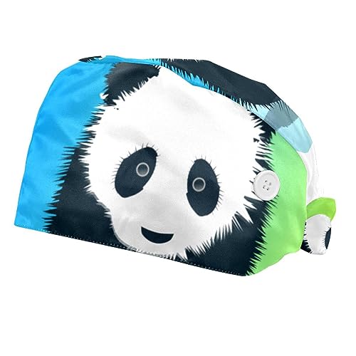 Casquettes de travail avec bandeau de transpiration VERED, chapeaux ajustables panda x2