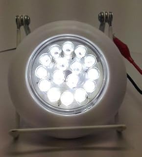 Marine Boat RV Trailer Bus Truck White LED Push ON Off Round Ceiling Light