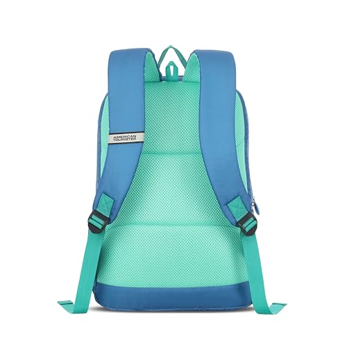Image of American Tourister Jupy | 26 Ltrs | 2 Compartments | Bottle Pocket | Ergonomic Padded Back Panel & Shoulder Straps | Kids Backpack | 1 Year International Warranty | Mummy Blue