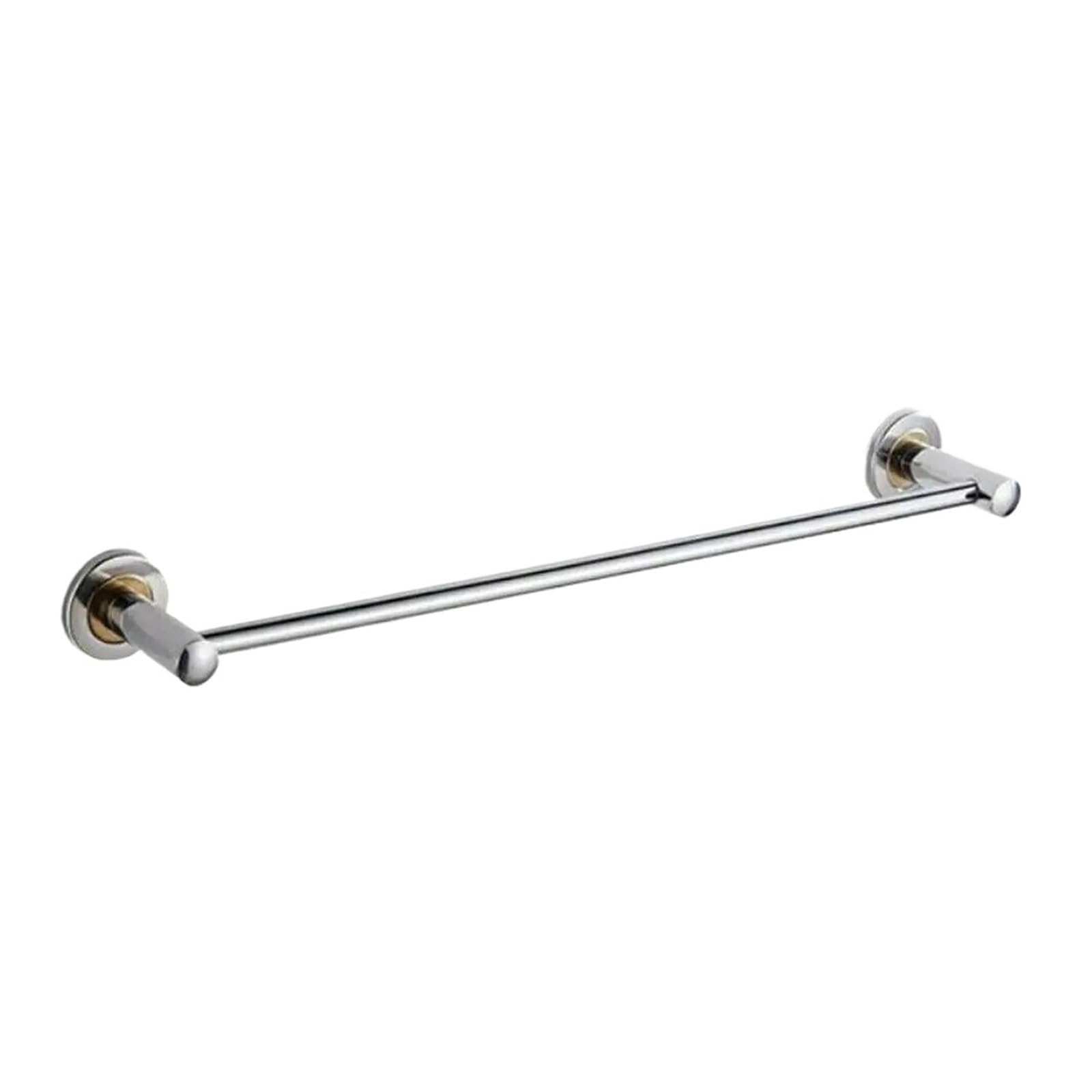 40/50cm Stainless Steel Single/Double Bars Towel Rack Wall Mount Clothes Holder Storage Shelf Practical Bathroom Hanger Easy Maintenance(50 single towl rail)