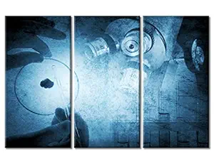 TUMOVO Laboratory Canvas Wall Art Young Scientist Wall Decor Living Room Clinical Laboratory Wall Decor for Bedroom Posters and Prints Framed Ready to Hang (42