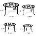 AISHN Metal Plants Stand Flowerpot Holder Iron Art Pot Holder, Flower Pot Supporting Indoor Outdoor Garden Pack of 4pcs with Different Size (Black)