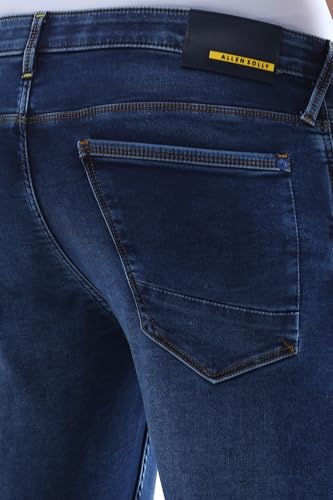 Image of Allen Solly Men Blue Slim Fit Mid Wash Jeans