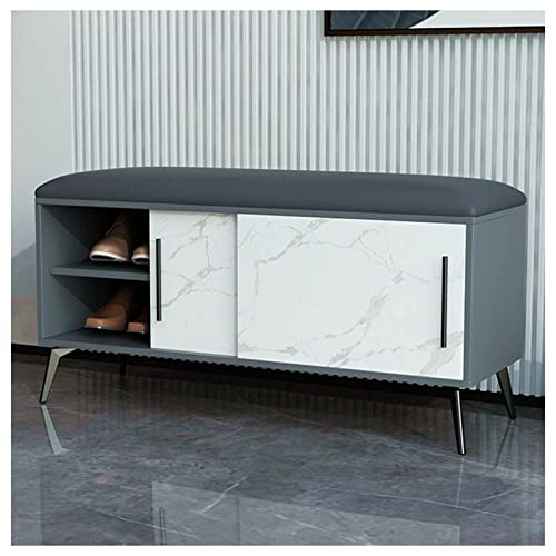 Tabouret de rangement pour entrée | Banc à chaussures coulissant - 2