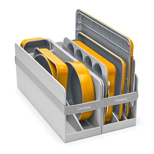 Caraway-Nonstick-Ceramic-Bakeware-Set-11-Pieces-Baking-Sheets-Assorted-Baking-Pans-Cooling-Rack-Storage-Aluminized-Steel-Body-Non-Toxic-PTFE-PFOA-Free-Marigold Caraway Nonstick Ceramic Bakeware Set 11 Pieces Baking Sheets Assorted Baking Pans Cooling Rack Storage Aluminized Steel Body Non Toxic PTFE PFOA Free Marigold
