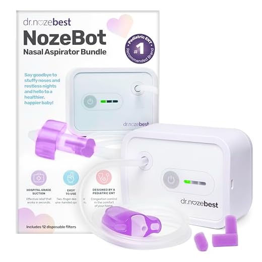 Electric Baby Nasal Aspirator | The NozeBot by Dr. Noze Best | Hospital Grade Suction | Nasal Vacuum | Safe for Infants and Toddlers