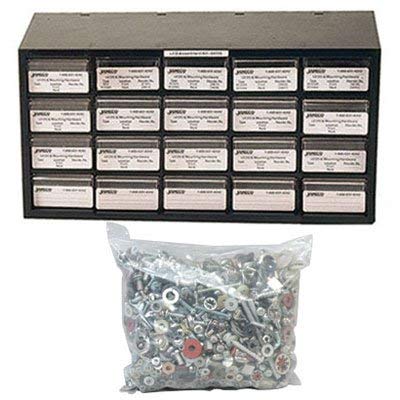 Jameco Valuepro 108433 Hardware Component Kit, 2700 Piece, Screws Spacers, Nuts Washers