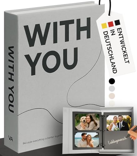 Velara Album fotografico da personalizzare | 120 angoli per foto e 60 pagine nere | Libro degli ospiti | Album fotografico con lino | Libro dei ricordi | Libro decorativo | Coffee Table Book |