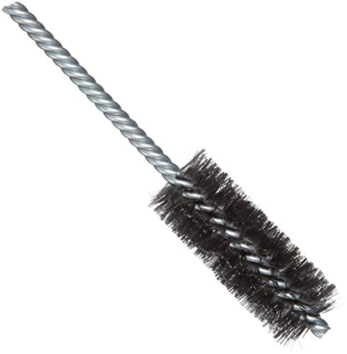 Image of Weiler 21114 0.006 inch Wire Size, 1 inch Diameter, 5-1 /2 inch Length, Steel Bristles, Double Stem Double Spiral Power Tube Brush, Made in the USA
