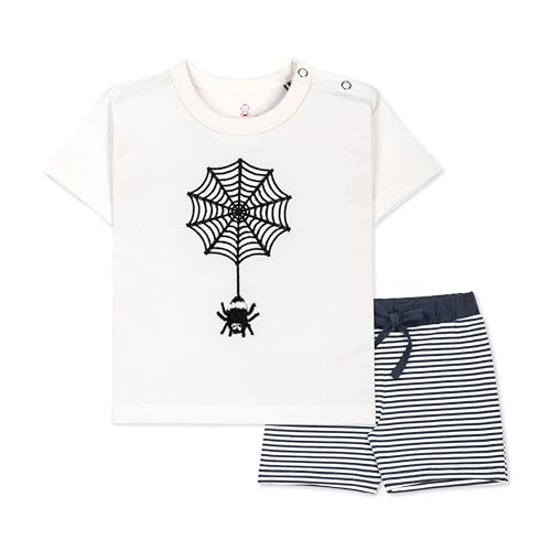 Image of ARIEL Baby Boys & Baby girls Cotton Printed Round Neck Half Sleeve T-shirt & Short Summer Clothing Sets