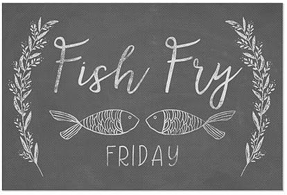 CGSignLab 2540240_gfxp_18x12_None | "Fish Fry -Chalkboard" Perforated Window Decal | 18"x12"