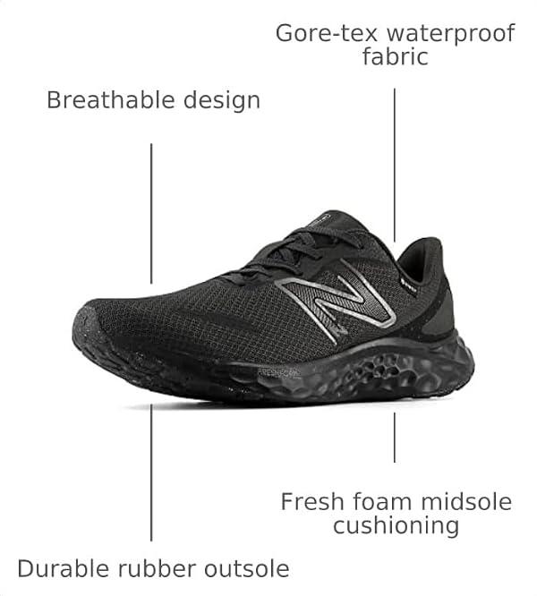 New Balance Men's Fresh Foam Arishi V4 Running Shoe, Black/Black, 11 by New Balance - Used condition - Image 3
