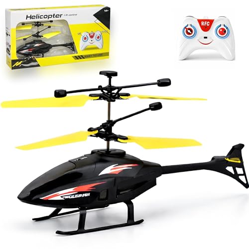 Image of The Little Ones Helicopter Toy - Remote Control Helicopter Flying Toys For Kids With UP & STOP Function Rechargeable RC Chopper With Hand Sensor Auto Lift Indoor & Outdoor Plane Flying Toys[SkyGo 8.0]