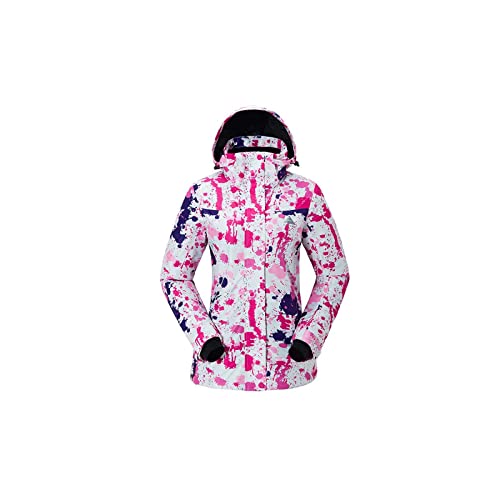 EGSHFRB Traje de esqui quente espesso feminino impermeável e à prova de vento jaqueta de esqui snowb