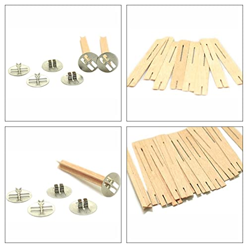 50 Piezas Mechas de Madera para Velas con Base Metálica miniatura 4