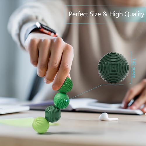 luckdoor Silicone Magnetic Balls Fidget Toys for Adults & Teens,4PCS Stress Relief Sensory Toys for Autism ADHD Anxiety,Fun Textures Gadgets,Office Desk Toy,Stocking Stuffers for Women Men Teen Gift - Image 7