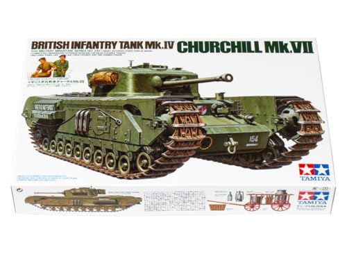 TAMIYA-1/35 British MkVII Tank Churchill VII BRITÁNICO, Multicolor, Miniature (TPK 35210)