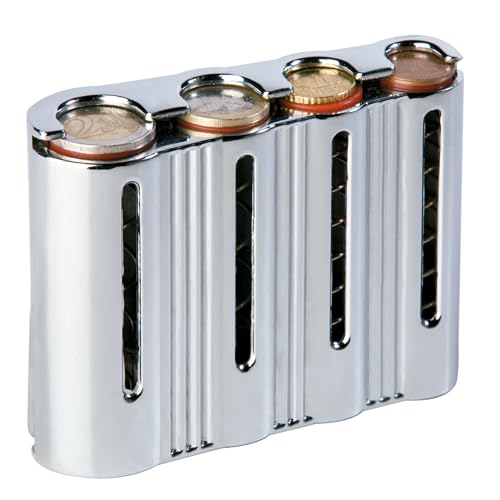 S SUMEX Eurobox Portamonedas Euro Profesional Estuche Portamonedas de Aluminio Heavy Duty Organizador para Monedas de 1 Céntimo a 2€ Diseño Elegante y Resistente
