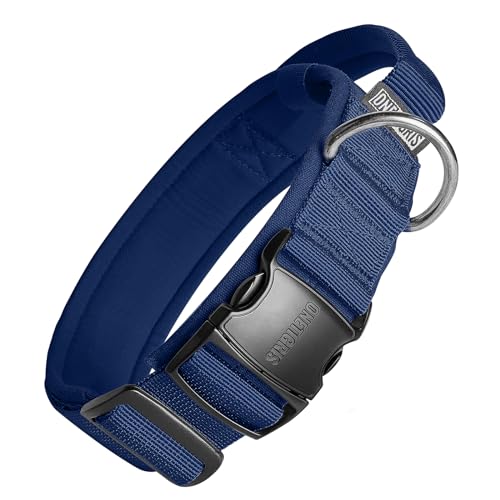 OneTigris Tactical Dog Collars with Handle,Military Dog Collar for Large Dog,Adjustable Nylon Collar German shepherd Collar with Heavy Duty Metal Buckle for Dog Training and Walking (M