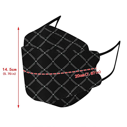 50Pcs 4-Ply Kf94 Disposable Face Masks For Adult,Breathable Fish Type Facemasks For Women Man Glasses Wearers Anti-Fog #TOP1