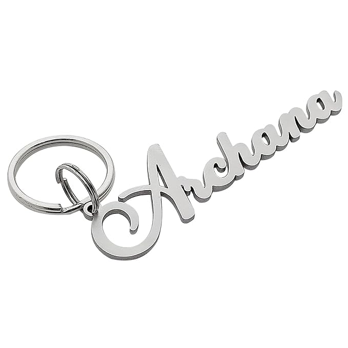 Personalized Name Keychain for Men, Women, Boys Girls | Customized Stainless Steel Name Keyring for Car Bike Office Home Keys | Unique Gift for Birthday Anniversary Friendship Christmas