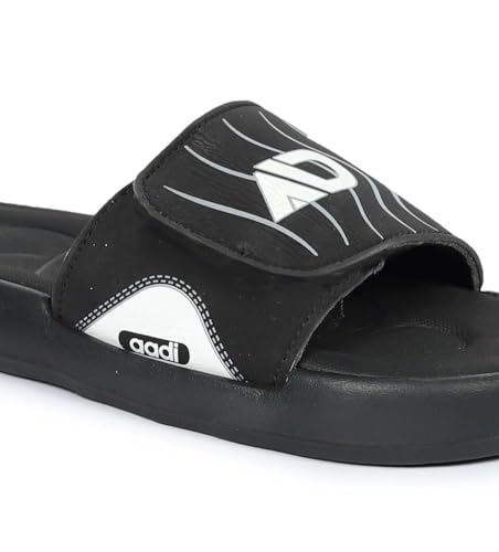 Image of AADI Men's Synthetic Leather Lightweight Comfortable Outdoor Dailyuse Casual Slides /Flip Flop /Slippers