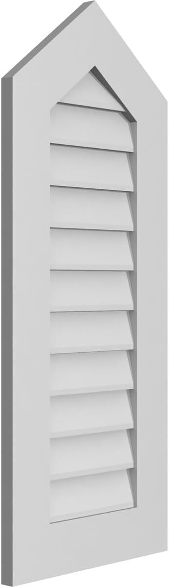 GVSPE16X3801SN-09 Peaked Top Standard Frame, Primed Tan Signature Series Surface Mount Gable Vents, 16-in. W x 38-in. H