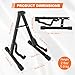 GLEAM Guitar Stand - Electric, Acoustic and Bass, Banjo Stand, A-Frame Metal Folding Guitar Rack with Non-Slip Rubber Sleeves and Foam Arms Black
