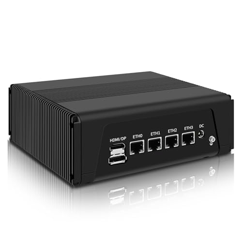 StoneStorm Mini PC 4 i226-v 2.5GbE, Micro Firewall Appliance Ryzen 5 5500u 6-core 12threads up to 4.0GHz Dual DDR4 MAX 64GB, 2 M.2 NVMe, 5 USB, Support 4K Triple Display for Soft Routing (8G/128G)