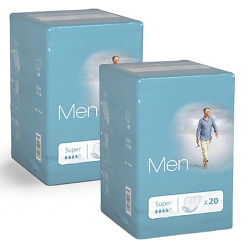 AMD Compresas de Incontinencia para Hombres 40 Unidades. Compresas Masculinas Tecnología Avanzada Sistema Antiolor.
