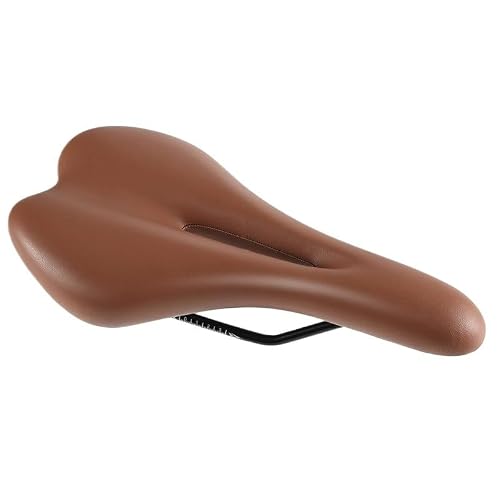 VFdthR Bike Seat Bicycle Saddle Padded Road Bike City And MTB(Thicker Brown Hollow)
