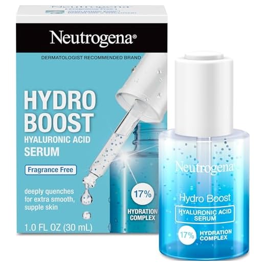 Neutrogena Hydro Boost Hyaluronic Acid Serum For Face with Vitamin B5, Lightweight Hydrating Face Serum for Dry Skin, Oil-Free, Non-Comedogenic, Fragrance Free, 1 oz